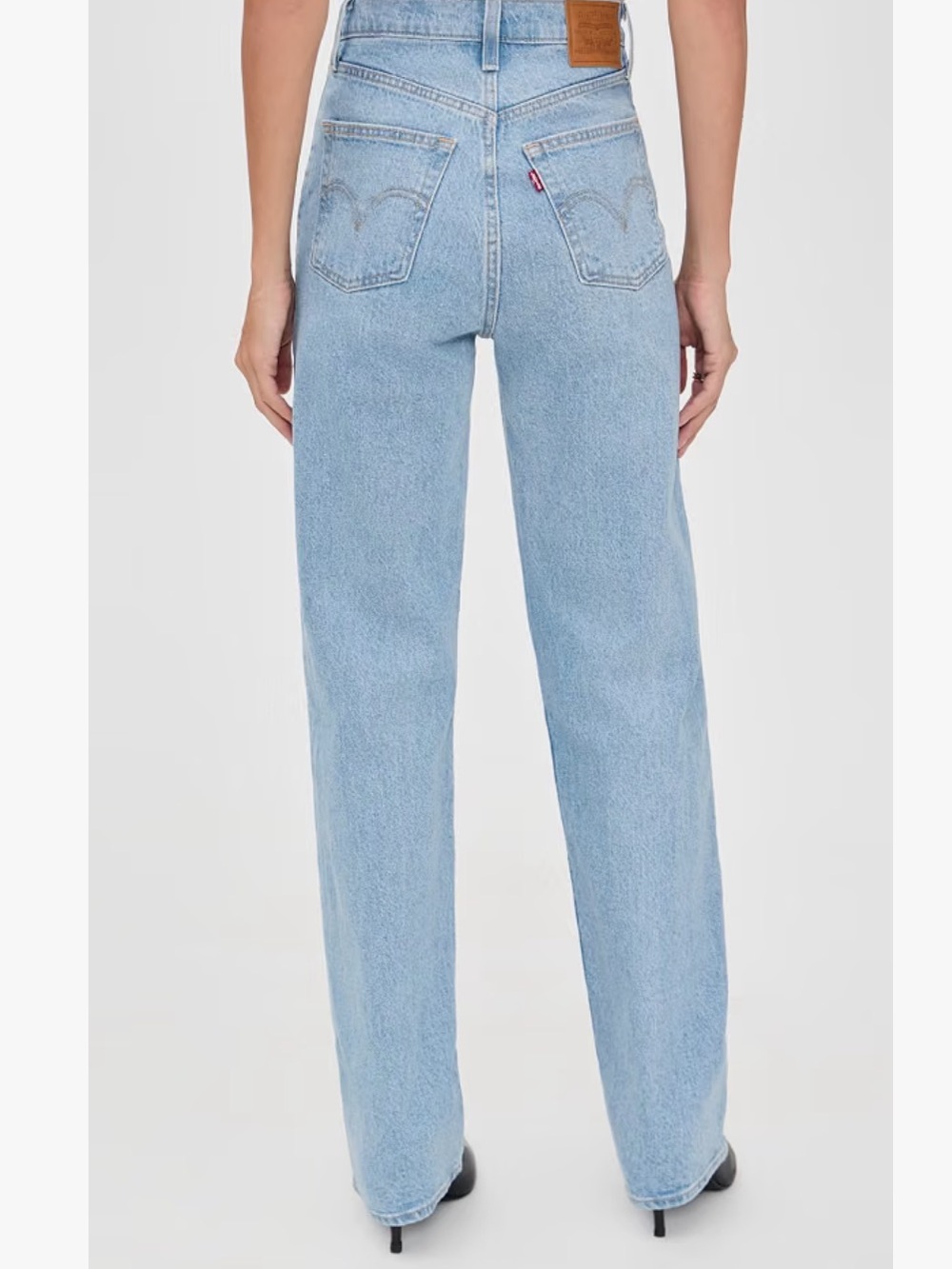 Levi's Women's High-Rise Straight Ribcage Jeans — Light Blue